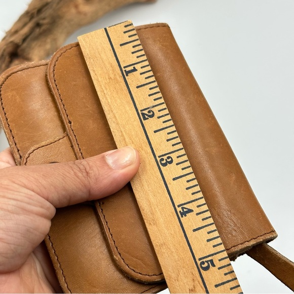 Vintage Mini Bag-Sandalwood cowhide-genuine Leather Purse/crossbody. - Picture 5 of 13